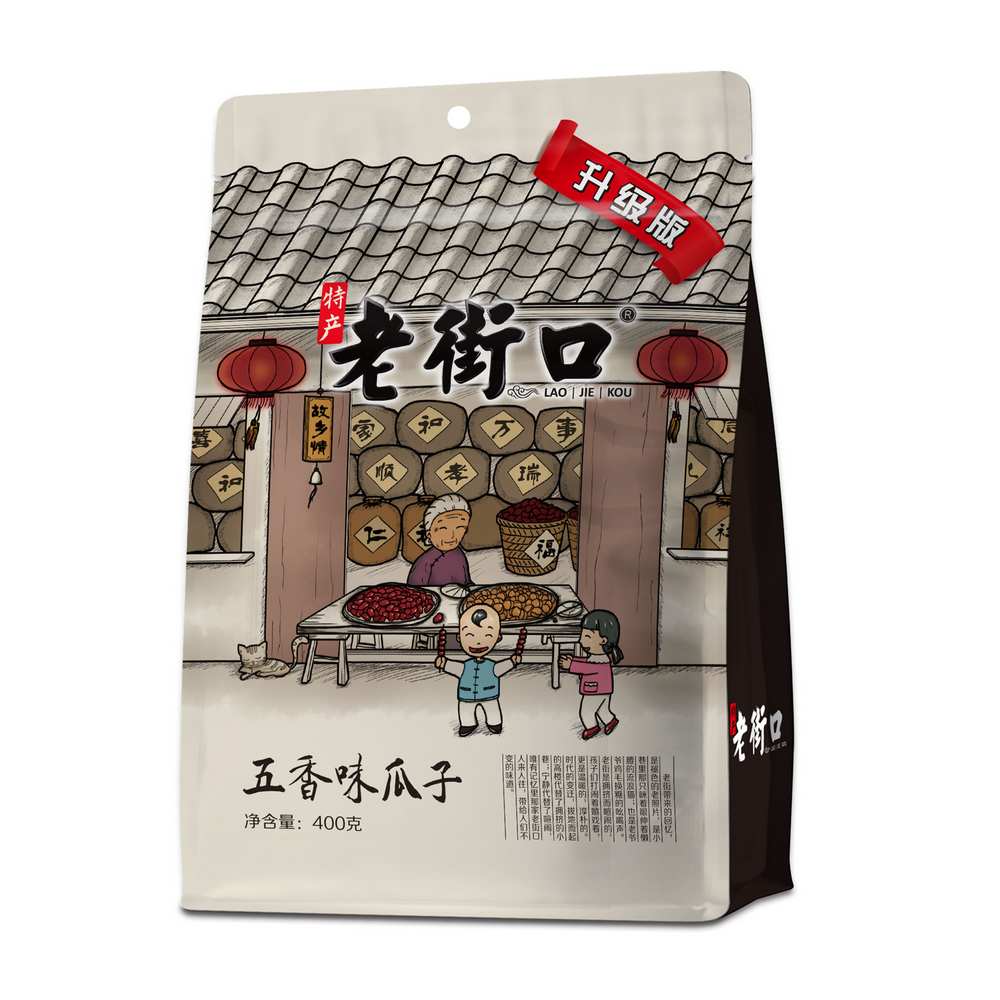 Lao Jie Kou Sunflower Seeds Five-Spice Flavour 400g