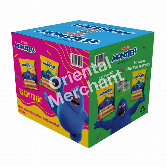 Mamee Monster Noodle Snack BBQ & Chicken Flavour  (40packs x 25g)